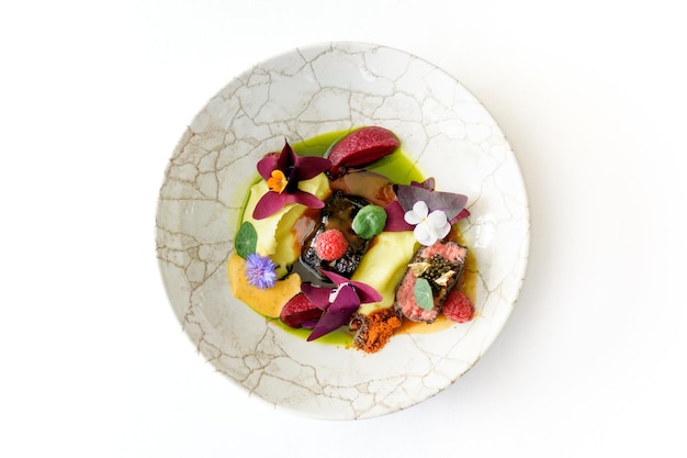 Plato principal colorido